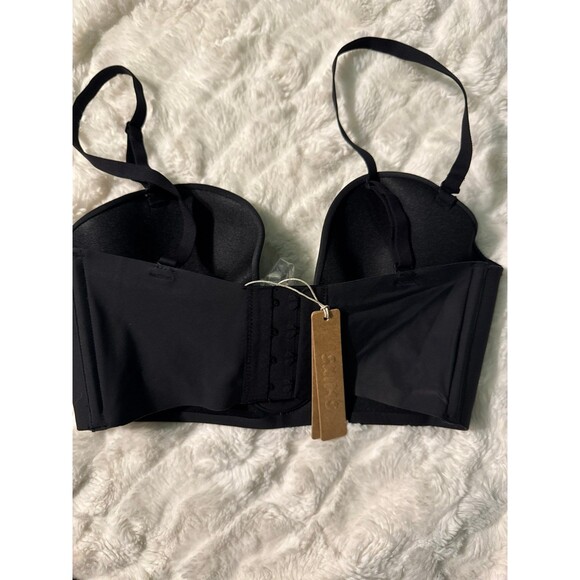 Skims Deep Plunge Shapewear Plunge Bra Black Onyx New with tags Size XSmall - Picture 4 of 4